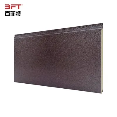 Metall fasad termiska paneler dekorativ puts mörkbrun